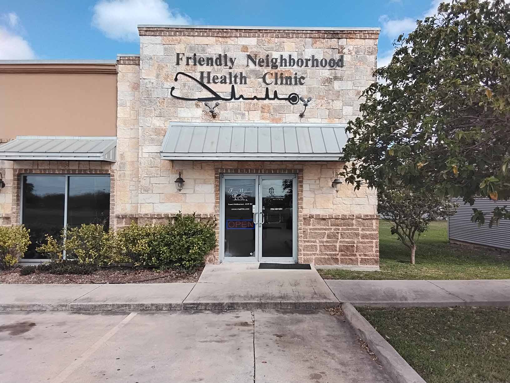 front of clinic